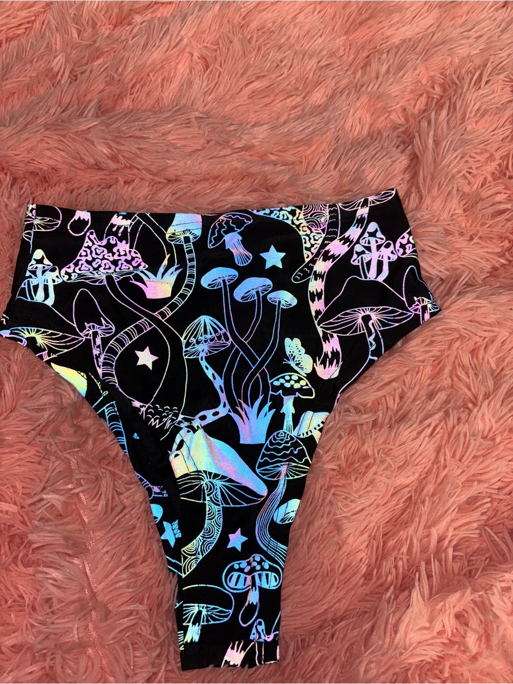 ✨Rave Wonderland Small Holographic Mushroom Print ✨🍄